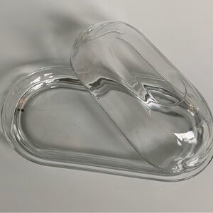 Vintage glass dome butter dish